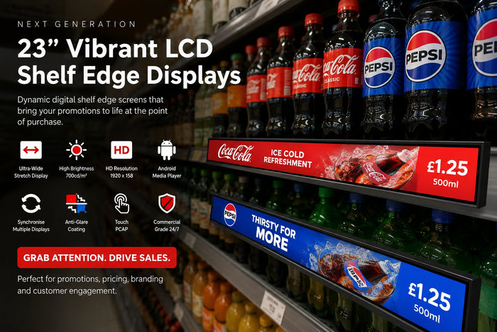 LCD Shelf Edge Touch Display High Brightness Digital Signage ScreenMoove