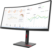 Lenovo 63D4GAT1UK ThinkVision T34w-30 34" Curved 3440 x 1440 UWQHD USB-C Monitor Desktop Monitor Lenovo