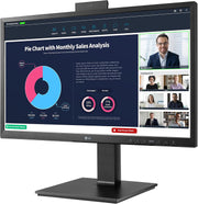 LG 24BP750C-B 23.8" Full HD IPS Monitor with Built-in Webcam Desktop Monitor LG