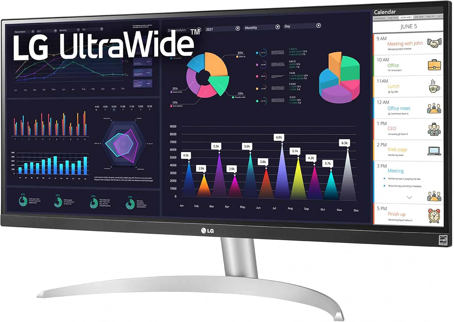LG 29WQ600-W.AEK 29" 21:9 UltraWide™ Full HD IPS Monitor with AMD FreeSync™ Desktop Monitor LG
