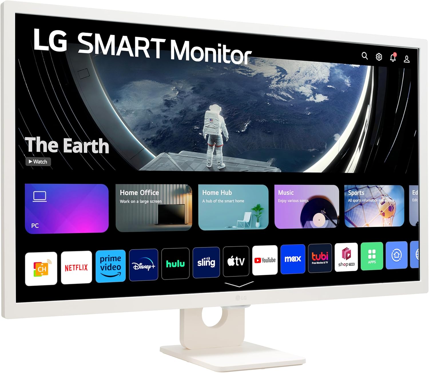 LG 32SR50F-W.AEK 31.5" Full HD IPS Smart Monitor with webOS Desktop Monitor LG