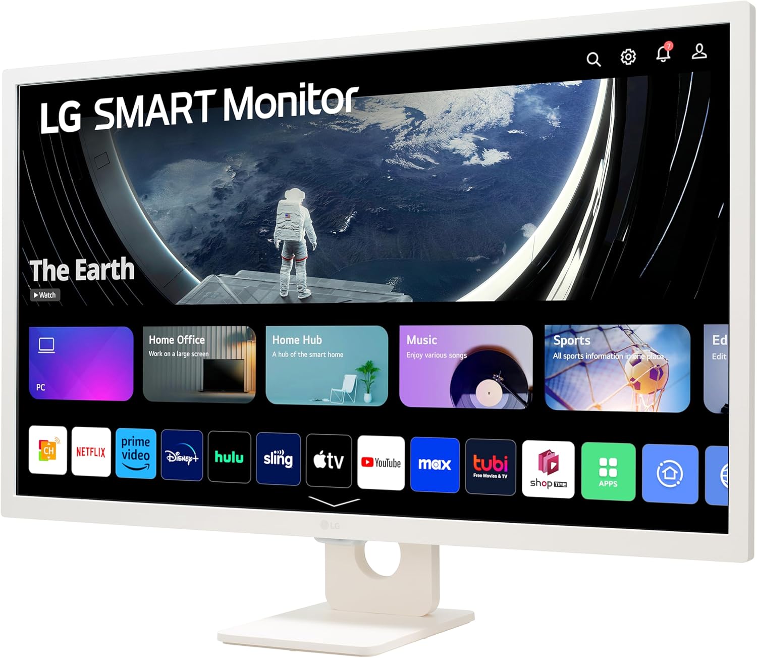 LG 32SR50F-W.AEK 31.5" Full HD IPS Smart Monitor with webOS Desktop Monitor LG