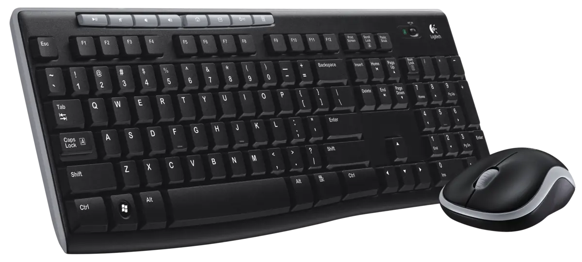 Logitech MK270 Wireless Keyboard And Mouse Black Desktop Set - 920-004523 Keyboard & Mouse Logitech
