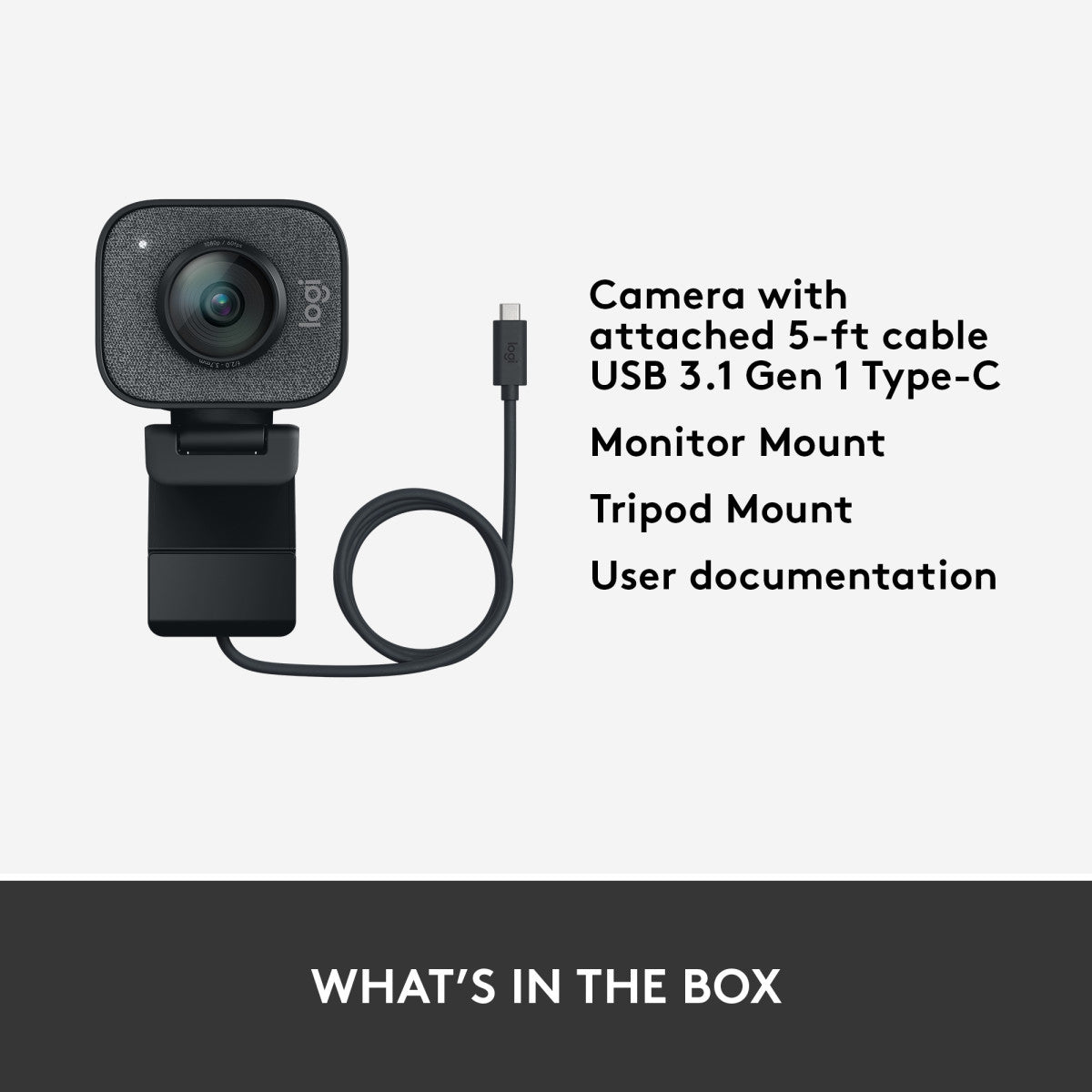 Logitech StreamCam Full HD 1080p Streaming Webcam Meeting Room Equipment Logitech