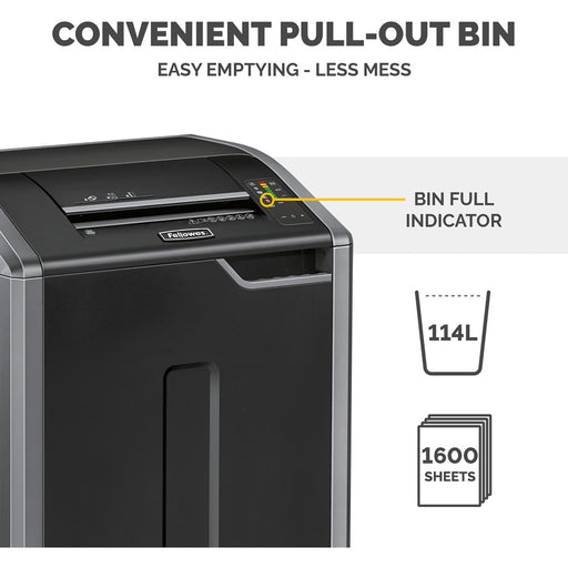 Fellowes 425Ci Paper Shredder Cross Shredding 30 cm Black, Silver | 4698001 Paper Shredder Fellowes