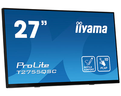 iiyama ProLite T2755QSC-B1 27" 75Hz 5ms IPS QHD 10pt Touchscreen Monitor Touchscreen Monitor iiyama
