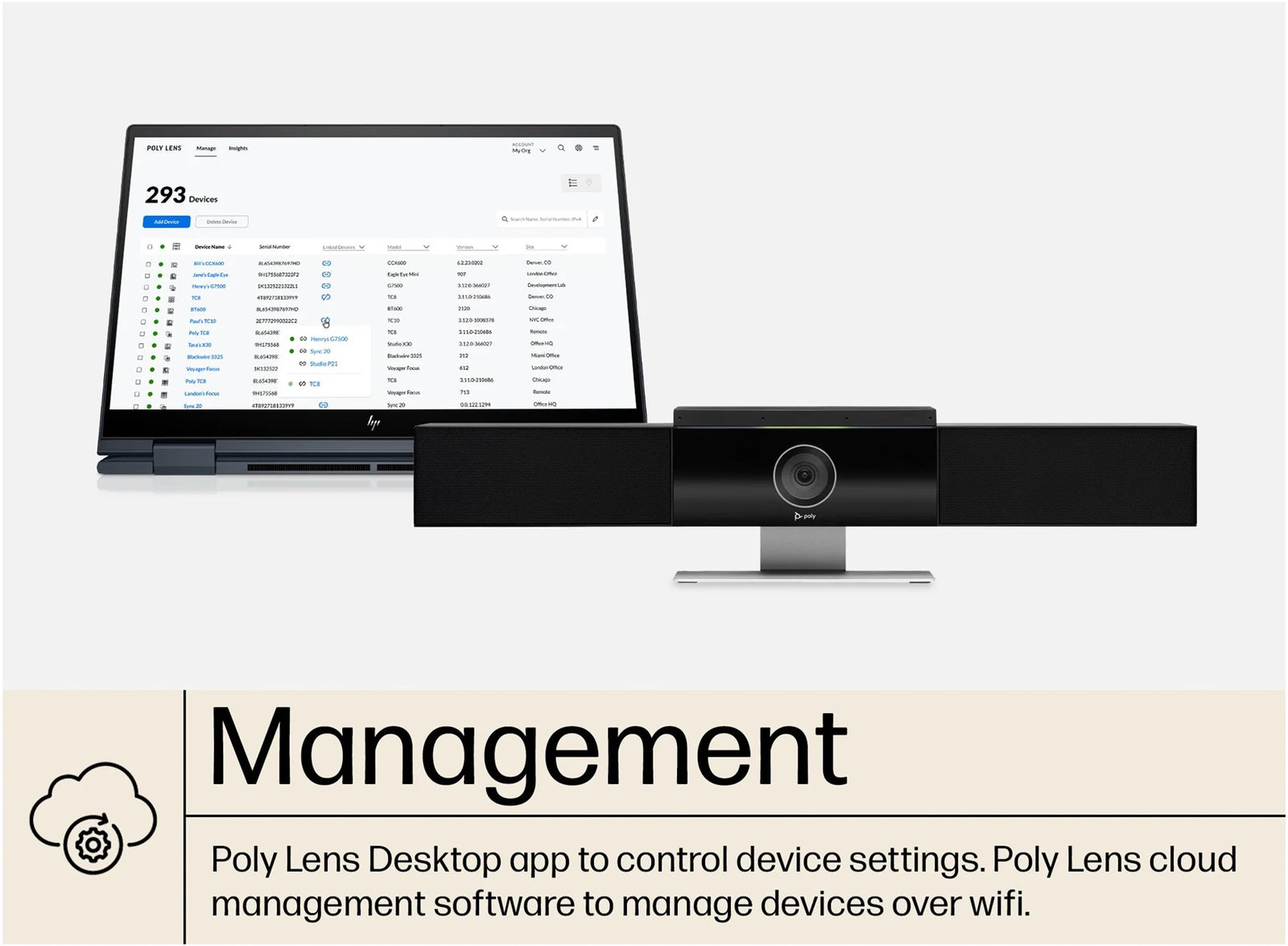 POLY Studio USB Video Bar | 842D4AA#ABU Video Conferencing System Poly