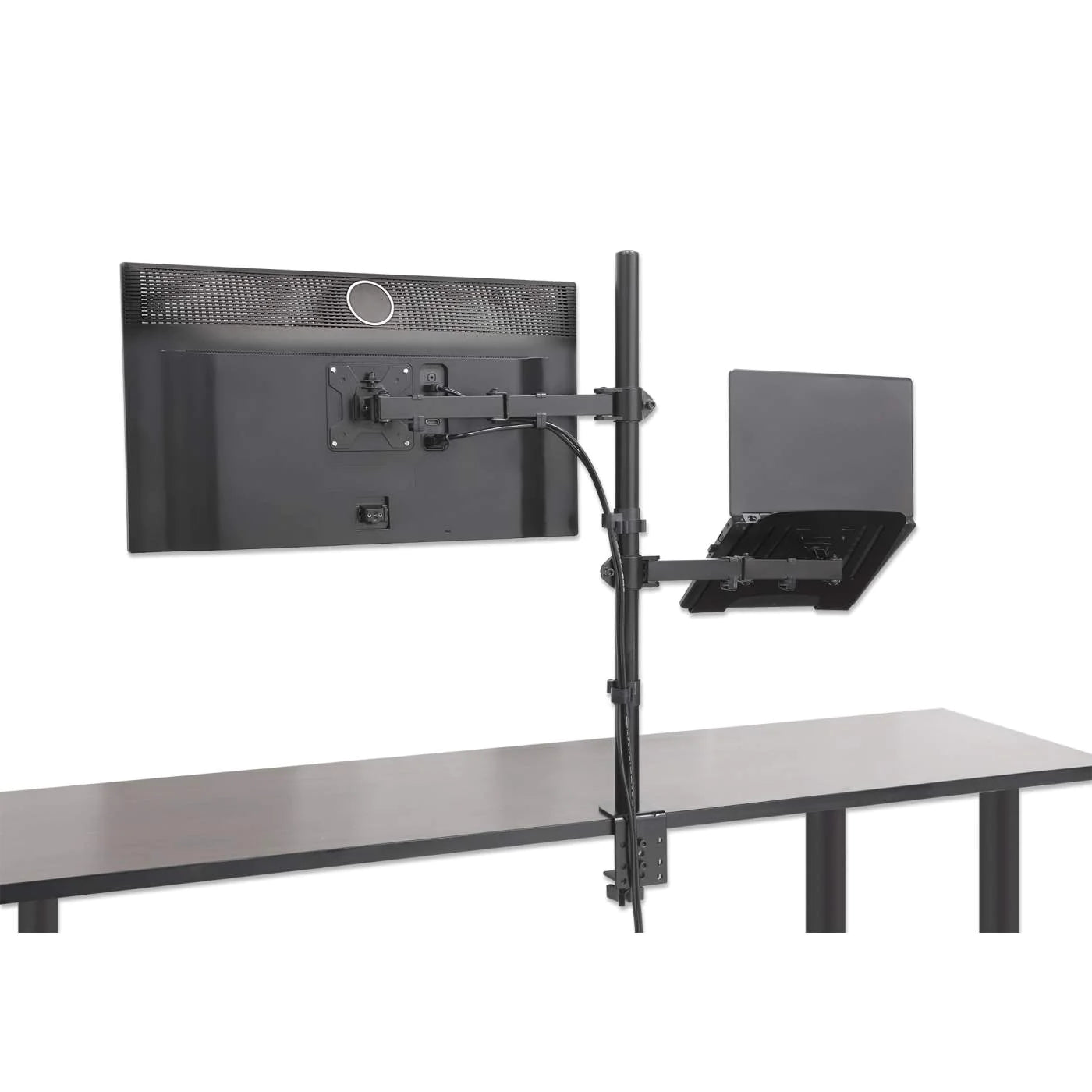 Manhattan 13" - 32" LCD and Laptop Desk Mount with Double-Link Swing Arm | 462136 Monitor Arm Desk Mount Manhattan