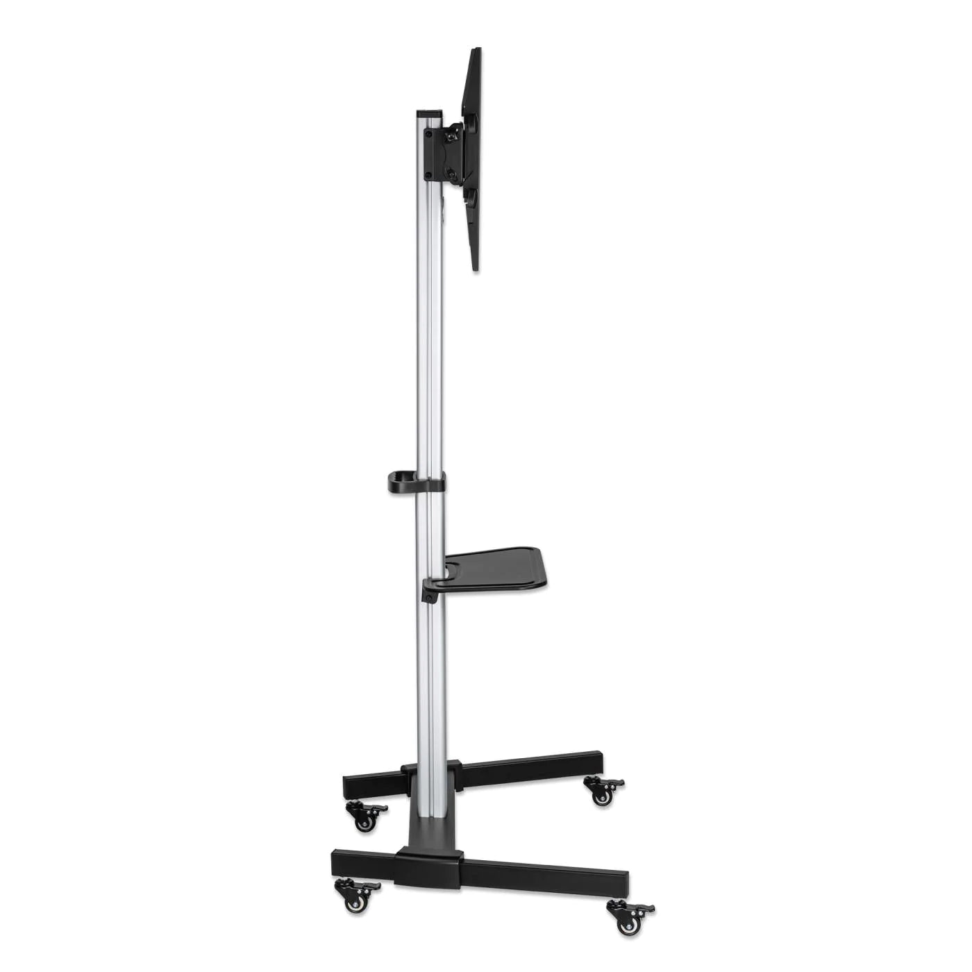 Manhattan 37" to 86" Aluminum Height-Adjustable Multimedia TV Cart | 462327 Mobile Trolley Manhattan
