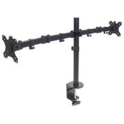 Manhattan Up to 32" Universal Dual Monitor Mount With Double-Link Swing Arms | 461528 Monitor Arm Desk Mount Manhattan