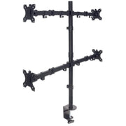 Manhattan 13" - 32" Quad LCD Monitor Mount with Double-Link Swing Arms | 461566 Monitor Arm Desk Mount Manhattan