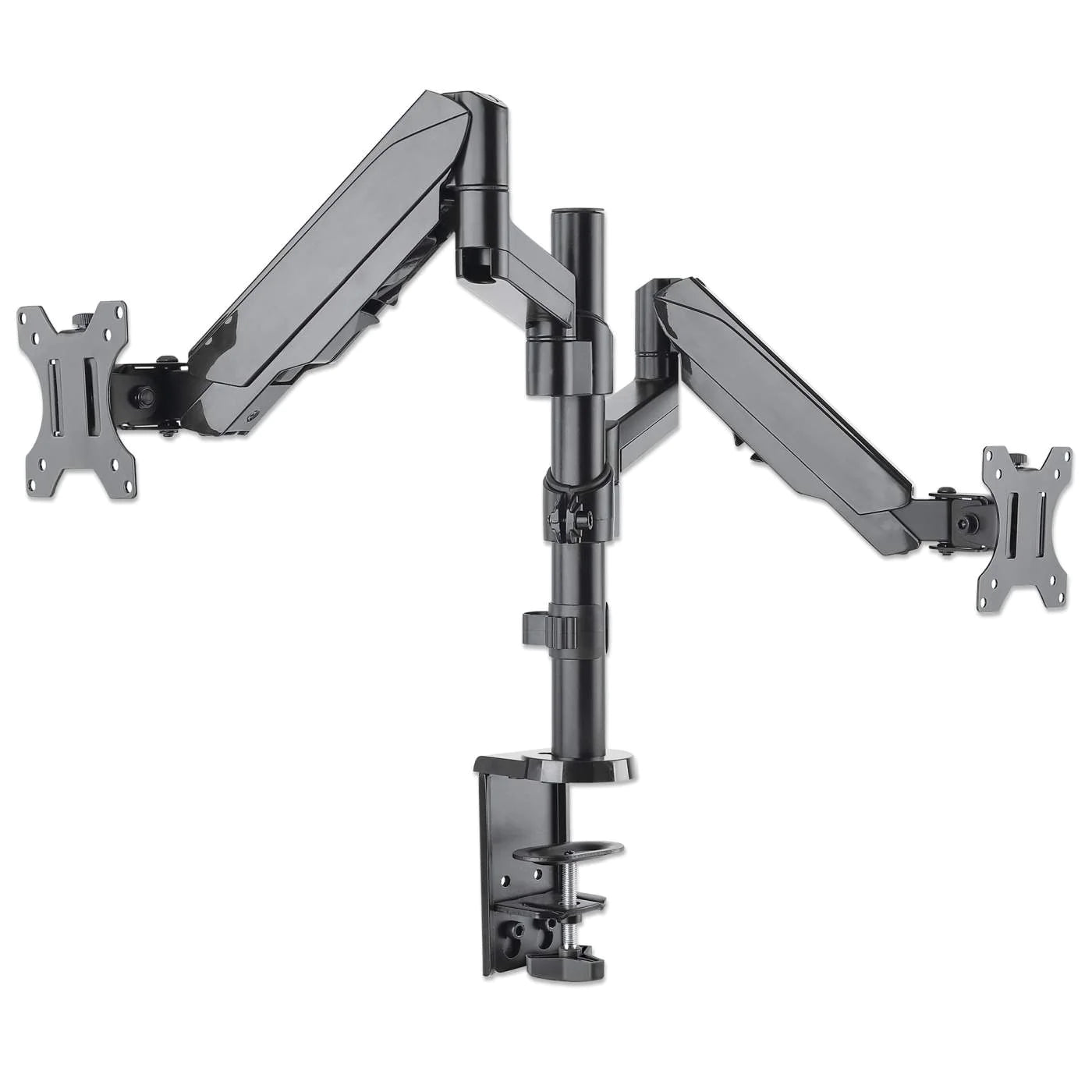 Manhattan 10"-27" Dual LCD Monitor Mount With Gas-Spring Arm | 461597 Monitor Arm Desk Mount Manhattan