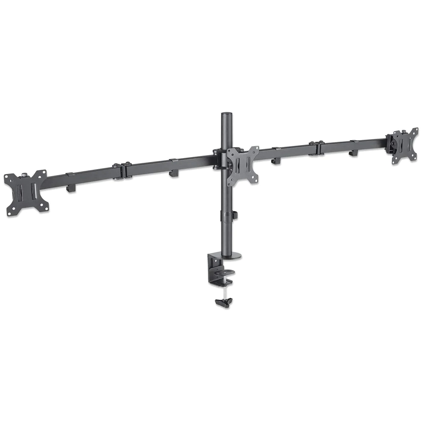 Manhattan 13" - 27" Triple LCD Monitor Mount with Double-Link Swing Arms | 461658 Monitor Arm Desk Mount Manhattan