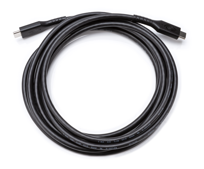 Crestron USB Cable, USB-C® Male to USB-C Male, USB 3.2 Gen 1 (5 Gbps), DisplayPort™ Alt Mode, 60 W, 9 ft (2.7 m) | CBL-USB3G1-C-C-9 USB Cable Crestron