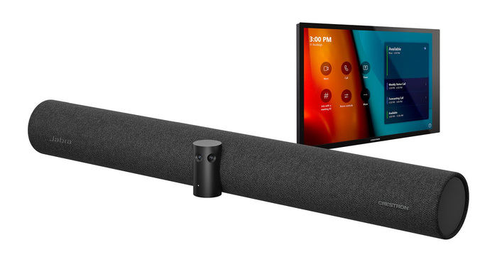 Crestron Flex Small Room Conference System with Jabra® PanaCast® 50 Video Bar and Wall Mounted Control Interface for Microsoft Teams® Rooms | UC-B31-T-WM Video Conferencing System Crestron