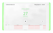 Crestron 10.1 in. Room Scheduling Touch Screen, White Smooth, Includes one TSW-1070-LB-W-S Light Bar | TSS-1070-W-S-LB KIT Meeting Room Display Crestron