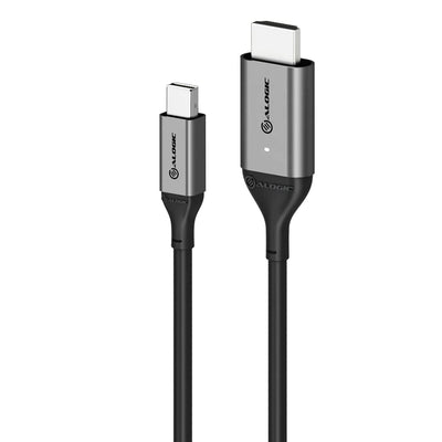 Alogic ULMDPHD02-SGR Ultra Mini DisplayPort 1.4 to HDMI 2.0 Cable - 4K 60Hz - ACTIVE Alogic Cable Alogic