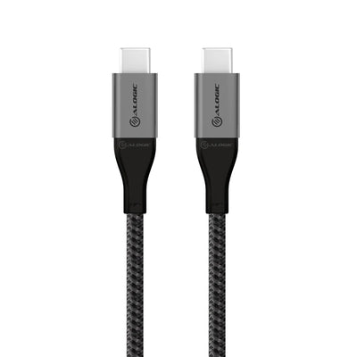 Alogic ULCC21.5-SLV Super Ultra USB 2.0 USB-C to USB-C Cable - 5A/480Mbps USB Cable Alogic