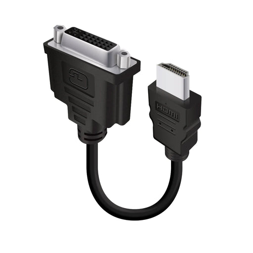 Alogic HDMI-DVI-15MF 15cm HDMI (M) to DVI-D (F) Adapter Cable - Male to Female