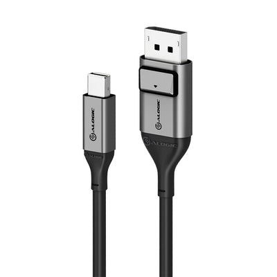 Alogic ULMDPDP01-SGR Ultra 8K Mini DisplayPort to DisplayPort Cable - V1.4 DisplayPort Cable Alogic