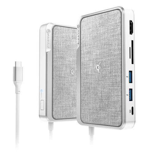 Alogic ULDWAV-SGR USB-C Dock Wave ALL-IN-ONE / USB-C Hub with Power Delivery, Power Bank & Wireless Charger
