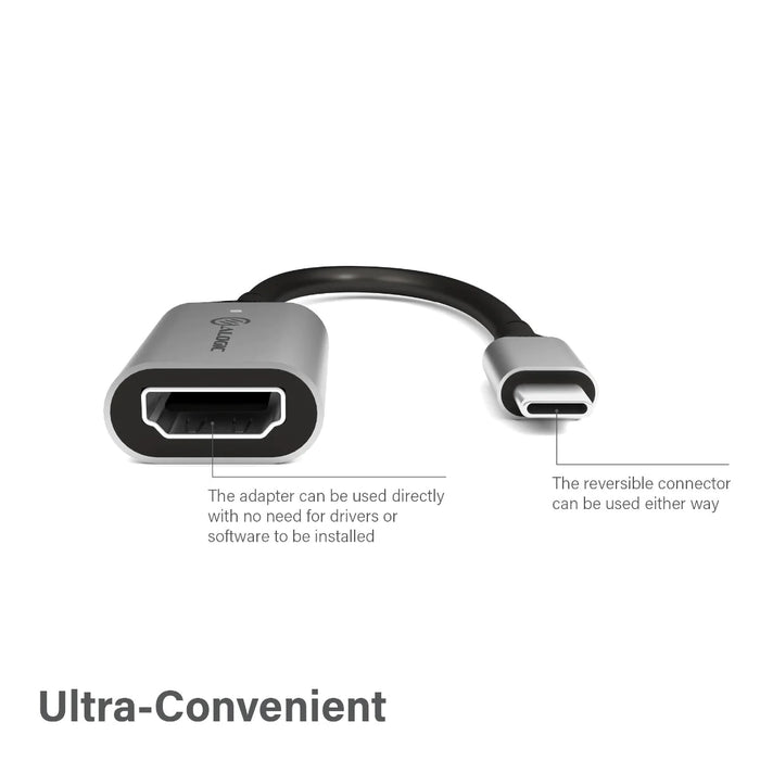 Alogic ULUCHD-ADP Ultra 15cm USB-C (Male) to HDMI (Female) Adapter - 4K 60Hz