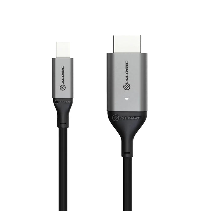 Alogic ULMDPHD02-SGR Ultra Mini DisplayPort 1.4 to HDMI 2.0 Cable - 4K 60Hz - ACTIVE