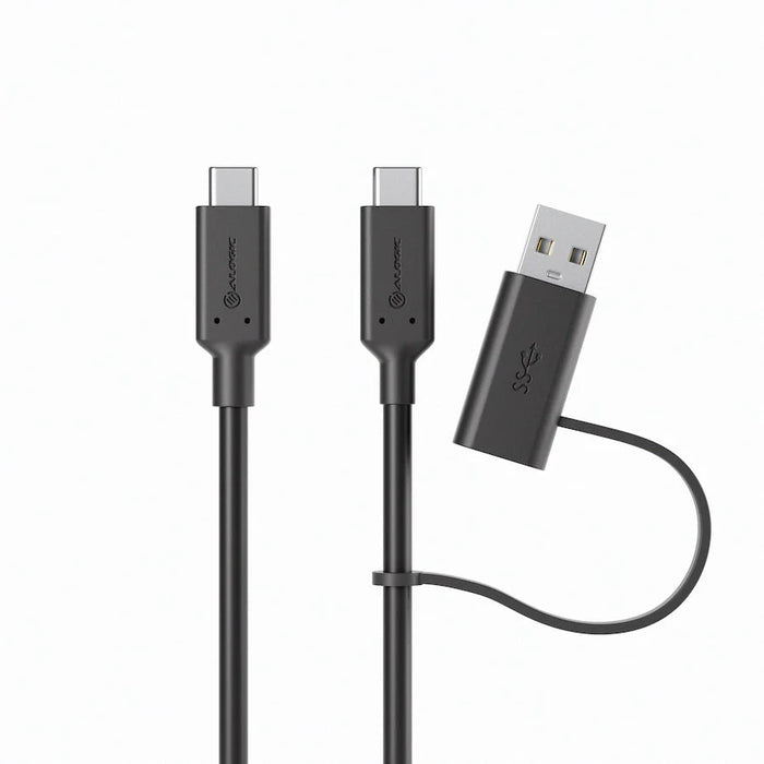 Alogic ELCCA3212-BK Elements Series USB-C to USB-C Cable with USB-A Adapter - 1.2m - Male-Male - 5A/10Gbps