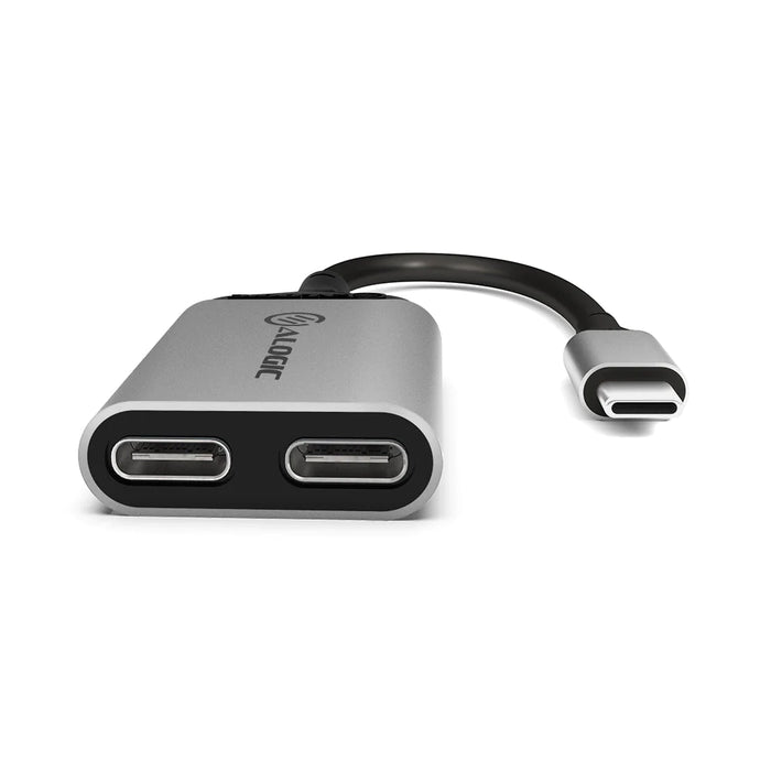 Alogic UL2CAPW-SGR USB-C (Male) to USB-C (Female) Audio and USB-C (Female) Charging Combo Adapter - Ultra Series