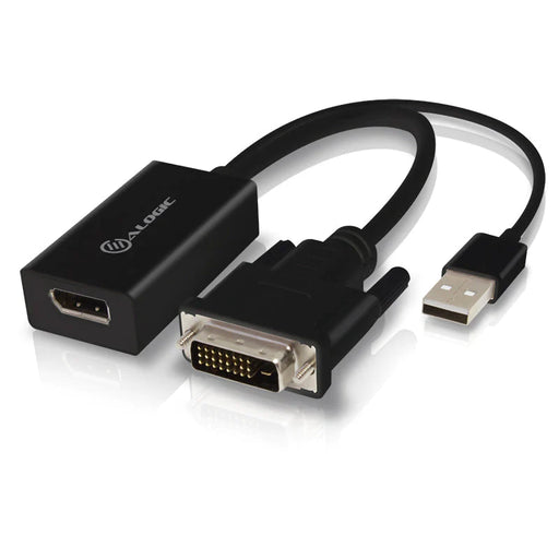 Alogic DVDPU-ACTV DVI to DisplayPort Adapter Converter - Male to Female - Premium Series