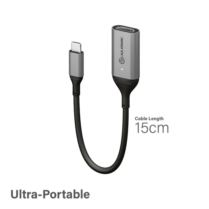 Alogic ULUCHD-ADP Ultra 15cm USB-C (Male) to HDMI (Female) Adapter - 4K 60Hz