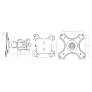 Manhattan Up To 32" Monitor Wall Mount | Supports Monitors and 12 kg | 432351 Wall Mount Bracket Manhattan