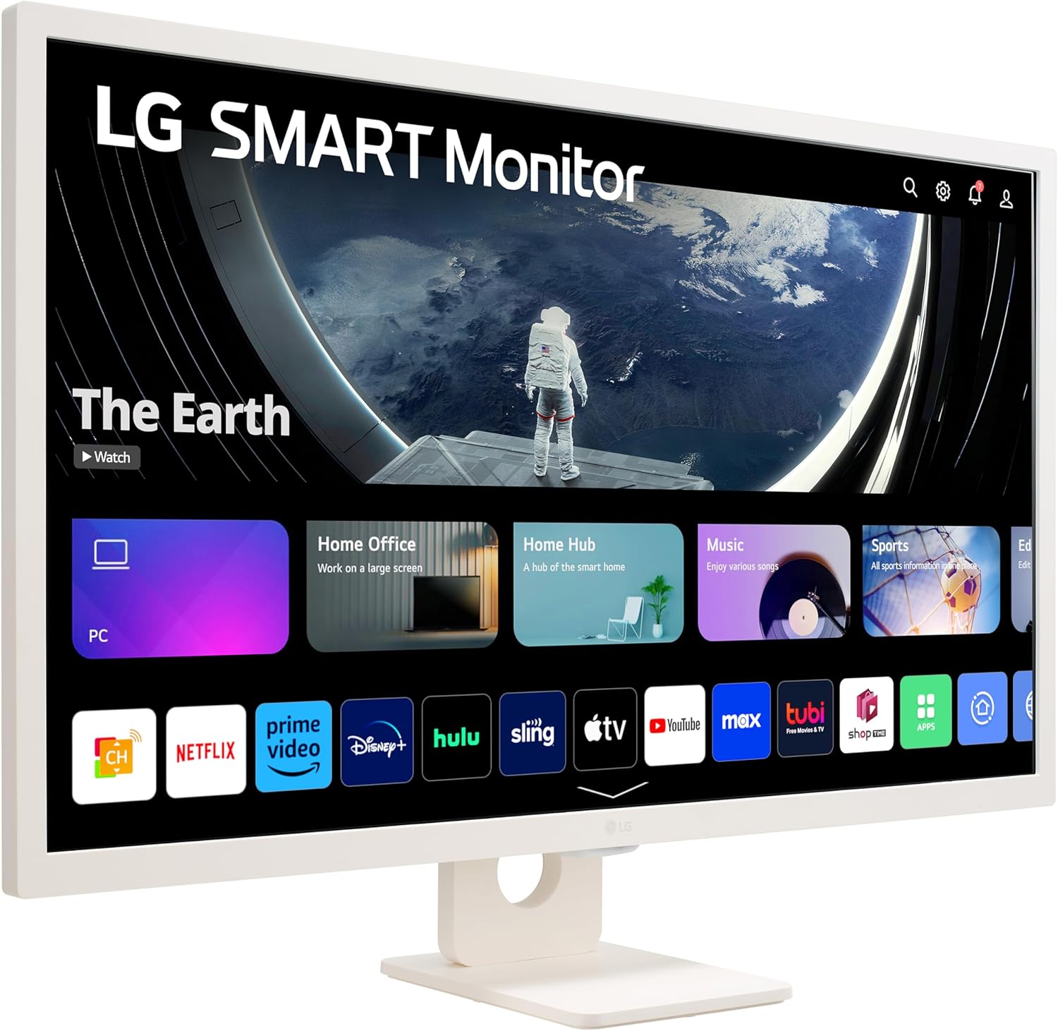 LG 32SR50F-W.AEK 31.5" Full HD IPS Smart Monitor with webOS Desktop Monitor LG