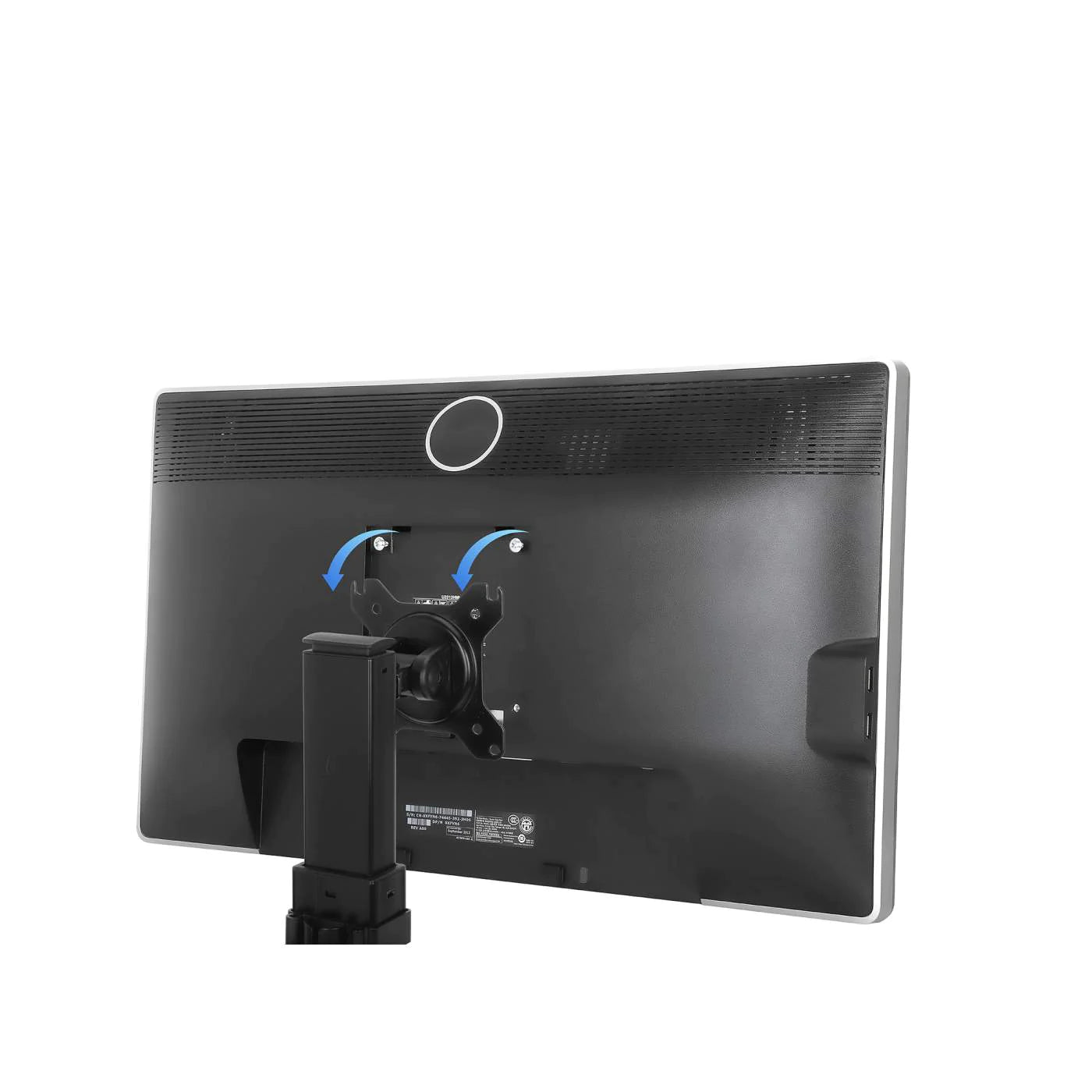 Manhattan 15" - 32" Height Adjustable Gas Spring Single Monitor Desktop Stand | 461894 Monitor Arm Desk Mount Manhattan