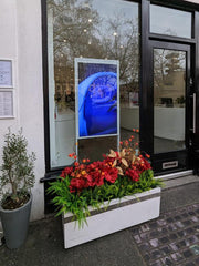 Moove SMBLUDS49 – 49" White Double-Sided Ultra High Brightness Digital Display | 3500 cd/m² Floor Standing Signage High Brightness Digital Signage ScreenMoove