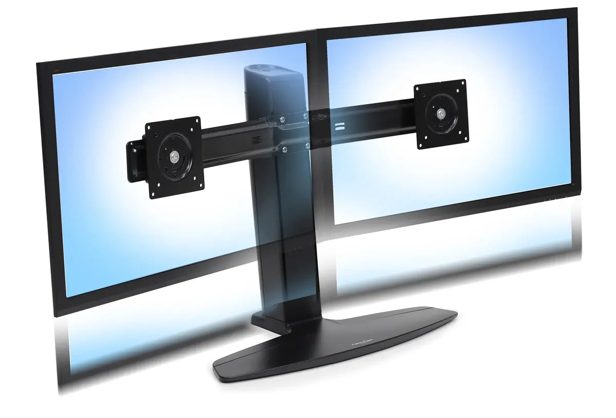 Ergotron Up to 24" Neo-Flex Dual/Multi LCD Lift Stand Black | 33-396-085 Monitor Arm Desk Mount Ergotron