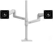 Ergotron Up to 40" LX Dual/Multi LCD Stacking Arm Tall Pole Desk Mount | 45-509-216 Monitor Arm Desk Mount Ergotron