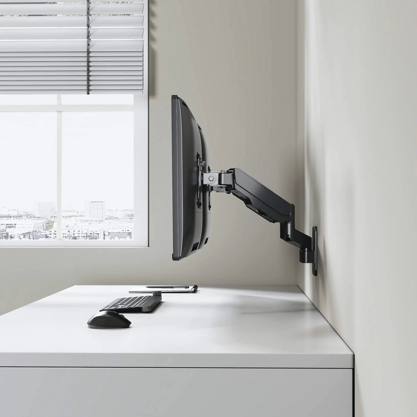 Manhattan 17" - 32" Universal Gas Spring Dual Monitor Wall Mount | 461627 Wall Mount Bracket Manhattan