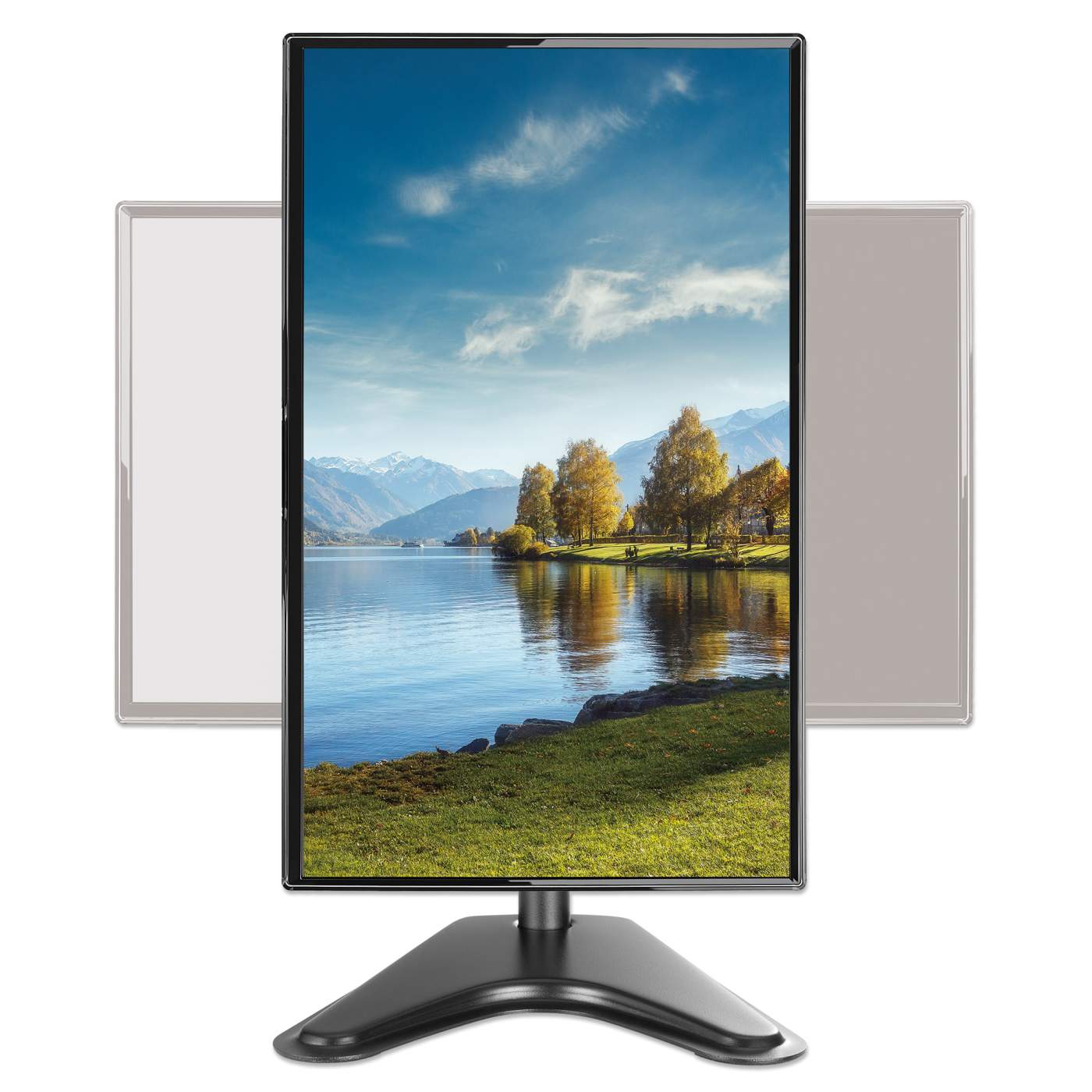 Manhattan 462037 Single Monitor Desktop Stand - Swivel Monitor Arm Desk Mount Manhattan