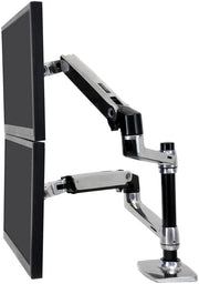 Ergotron 24" LX Dual LCD Stacking Arm Desk Mount | 45-248-026 Monitor Arm Desk Mount Ergotron