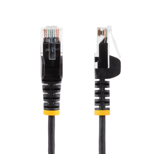 StarTech 1.5m Black CAT6 Cable With Slim Snagless RJ45 Connectors - N6PAT150CMBKS