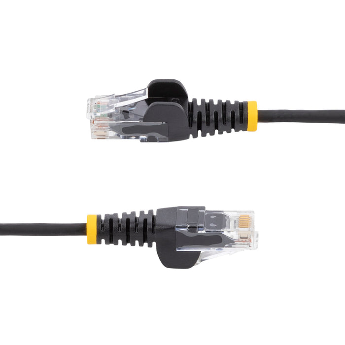 StarTech 1.5m Black CAT6 Cable With Slim Snagless RJ45 Connectors - N6PAT150CMBKS