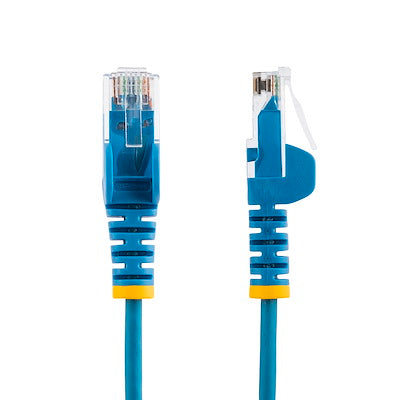 StarTech N6PAT200CMBLS 2m CAT6 Cable - Slim - Snagless RJ45 Connectors - Blue LAN / Ethernet Cable Startech