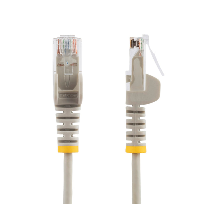 StarTech 1.5m Grey CAT6 Cable Slim With Snagless RJ45 Connectors - N6PAT150CMGRS LAN / Ethernet Cable Startech