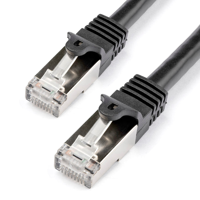 StarTech N6SPAT1MBK Cat6 Patch Cable - Shielded (SFTP) - 1 m, Black LAN / Ethernet Cable Startech