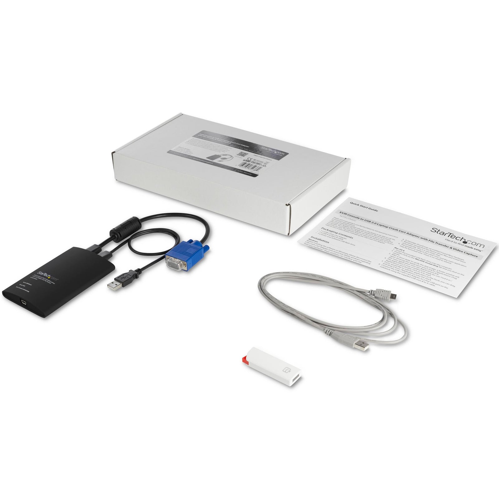 StarTech USB Crash Cart Adapter with File Transfer & Video Capture | NOTECONS02 Switches Startech