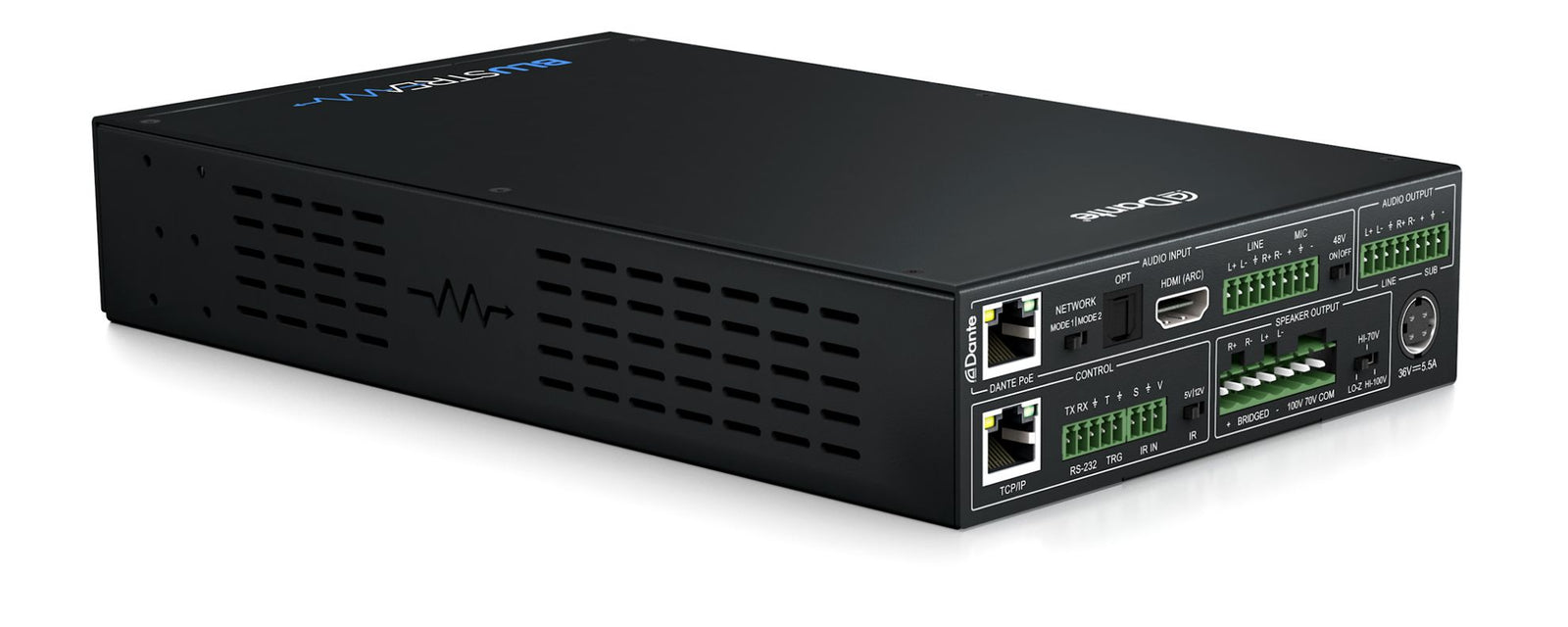 BluStream Networked Power Amplifier with Dante | NPA100DA AV Extender BluStream