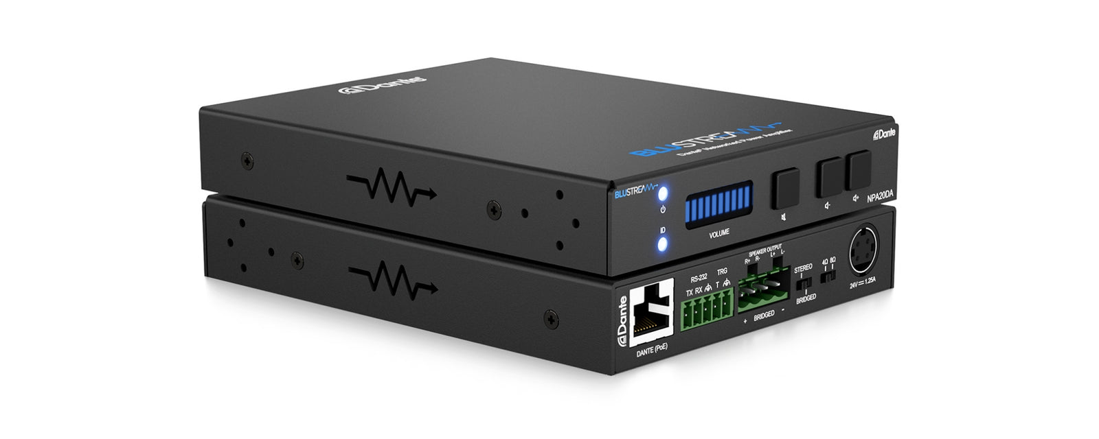 BluStream Networked Power Amplifier with Dante | NPA20DA Audio Amplifier BluStream