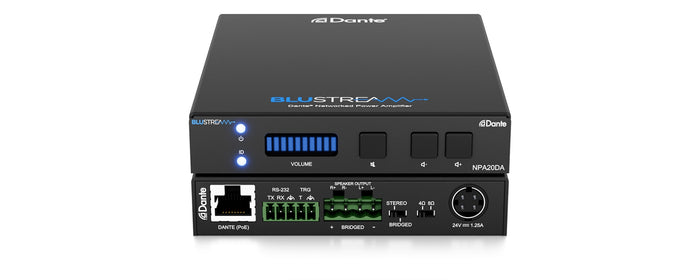 BluStream Networked Power Amplifier with Dante | NPA20DA Audio Amplifier BluStream