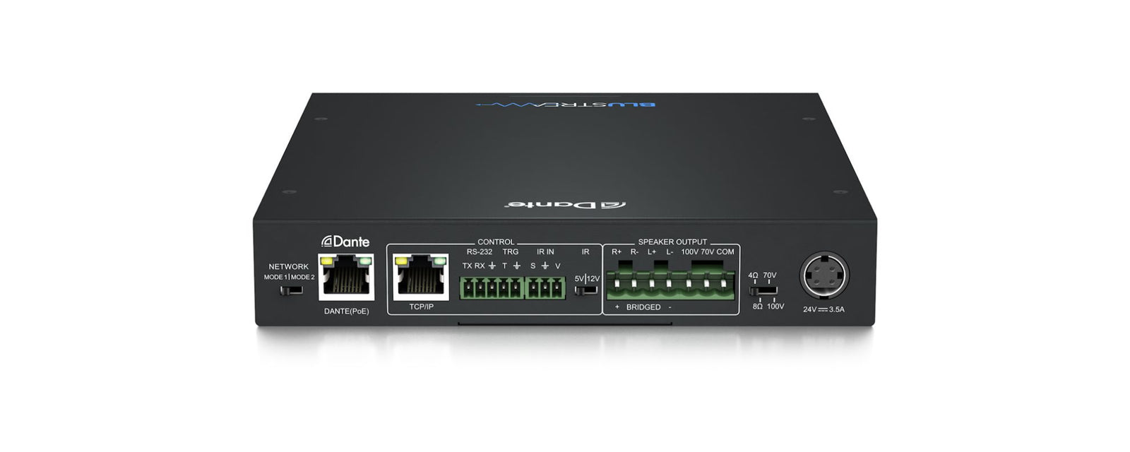 BluStream Networked Power Amplifier with Dante | NPA70DA Audio Amplifier BluStream